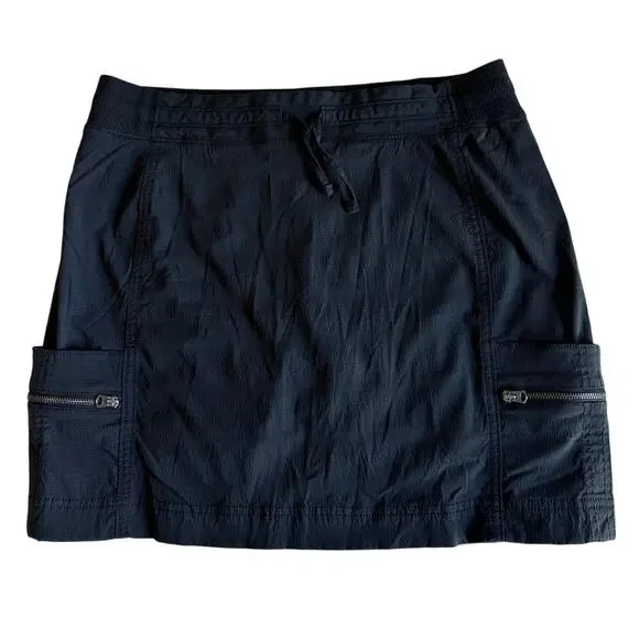 Athleta Trekkie Skort In Black Size 12 Hiking Travel *EUC - Picture 2 of 7